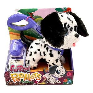 Furreal  Puppy with Leash Peesalot Walk Your Puppy Black White New in Box